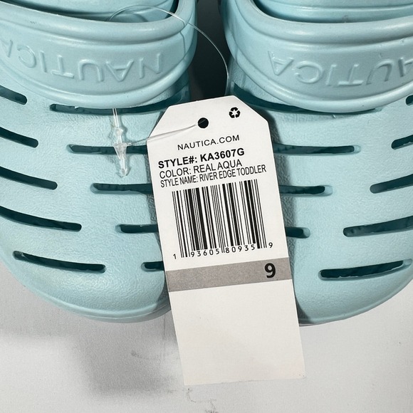 Nautica River Edge Toddler Clogs Size 9 Real Aqua Blue KA3607G Water Shoes NEW - Picture 5 of 7